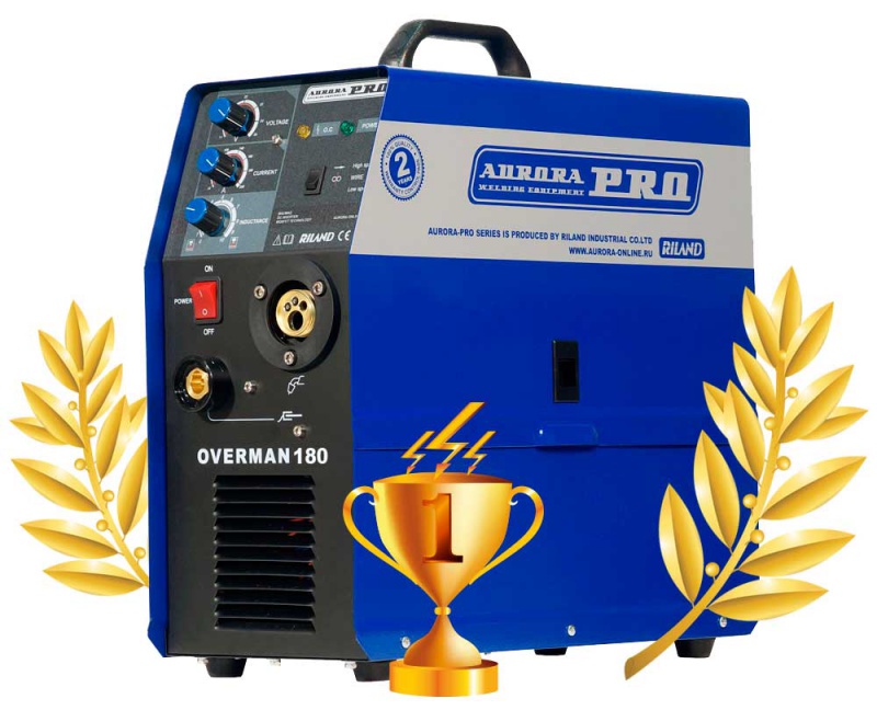 картинка Инверторный сварочный полуавтомат AuroraPRO OVERMAN 180 (MOSFET) от магазина Одежда+